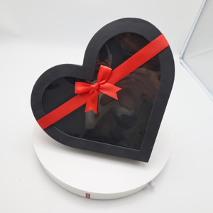 Newly Designed Black Transparent Window Gift Bouquet Box