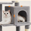 4-Tier Multi - Functional Cat Tree with Plush Nest & Hammock for Multi - Cat Families