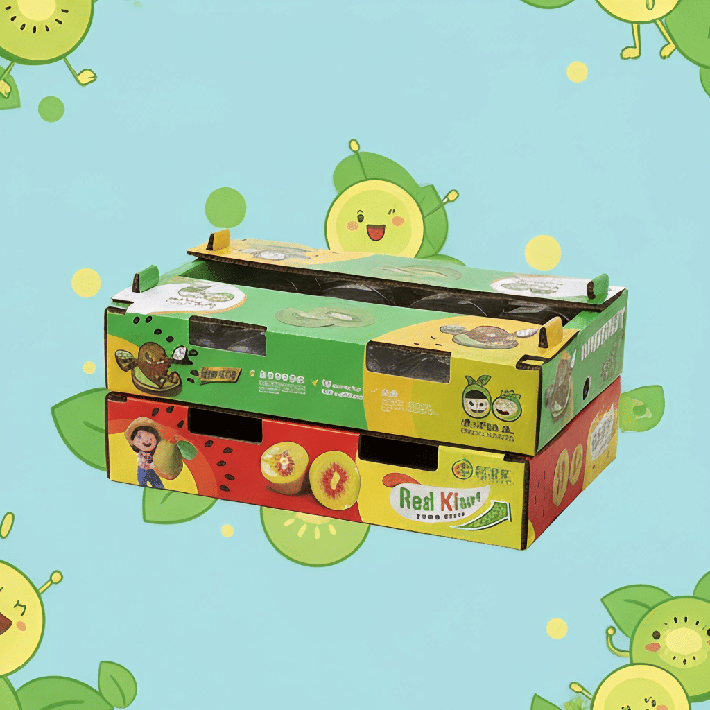 Multifunctional Stackable Kiwifruit Retail Display & Storage Packaging Box