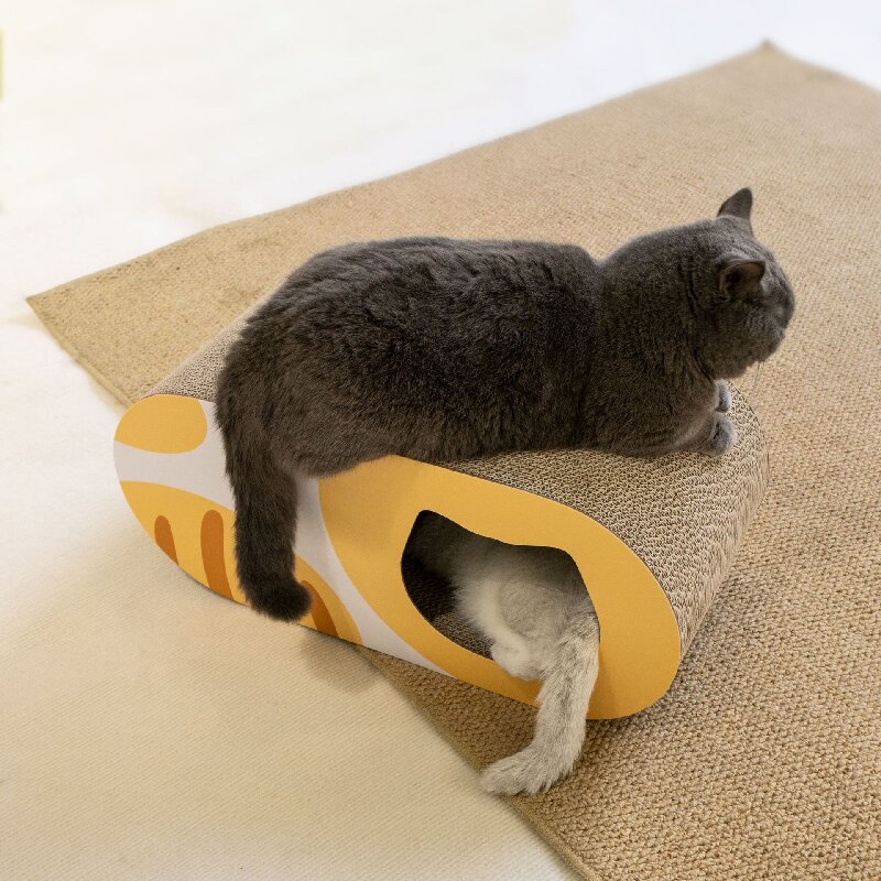 Eco-Friendly Corrugated Cat Tunnel Scratcher House