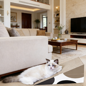 Foldable Triangular Corrugated Cat Scratcher