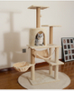 Beige Luxurious Multi-Functional Integrated Cat Tree with Sisal Post