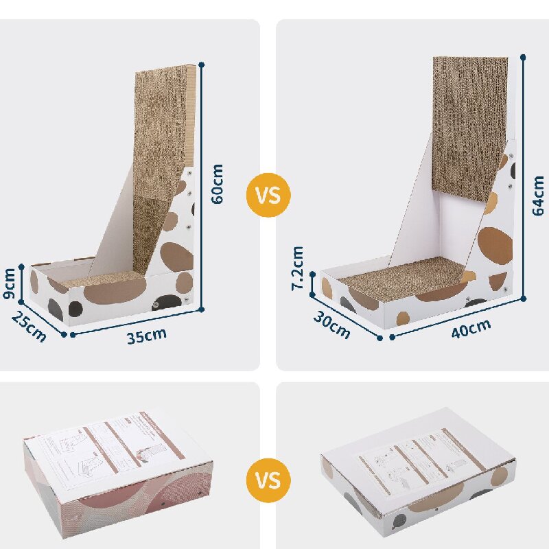 Elegant Stable L-Shaped Cat Scratcher with 2-in-1 Design