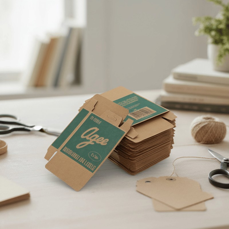 Custom Printed Paper Corrugated Label Box Package for Dissolvable Labels