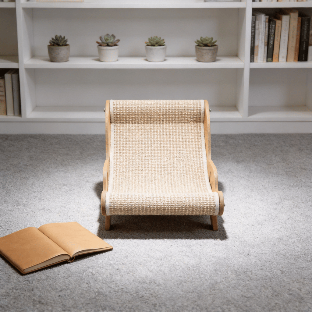 Wood Frame Sisal Cat Lounge Bed Ergonomic Scratcher Sofa
