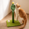 Cactus-Shaped Sisal Cat Scratching Post With Interactive Toys
