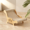 Wood Frame Sisal Cat Lounge Bed Ergonomic Scratcher Sofa